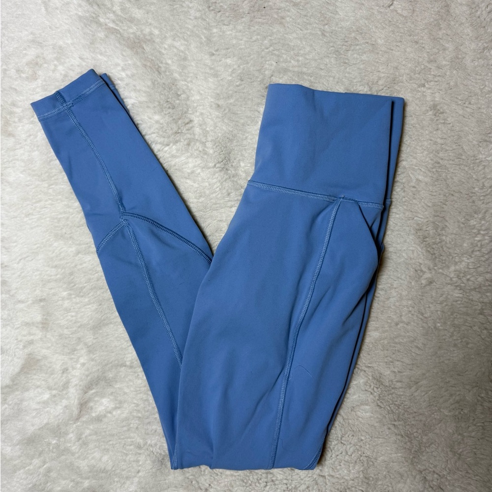 Fashion Nova Blue High-Waisted Leggings